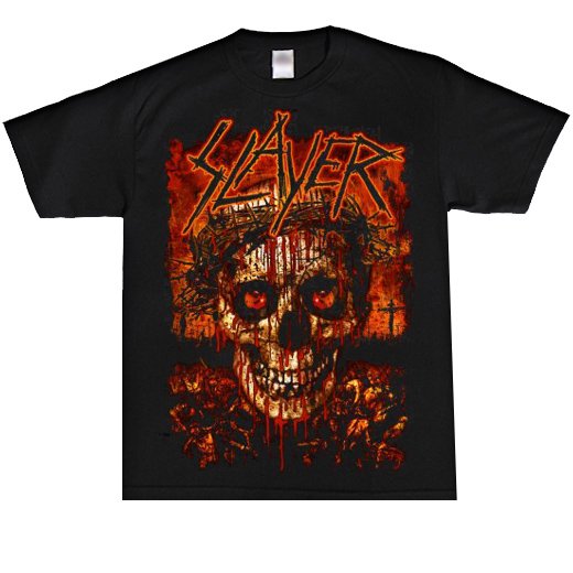 <img class='new_mark_img1' src='https://img.shop-pro.jp/img/new/icons1.gif' style='border:none;display:inline;margin:0px;padding:0px;width:auto;' />Slayer / スレイヤー - Crowned Skull. Tシャツ【お取寄せ】