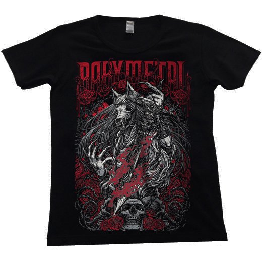 BABYMETAL / ベビーメタル - Rosewolf. レディースTシャツ【お取寄せ】