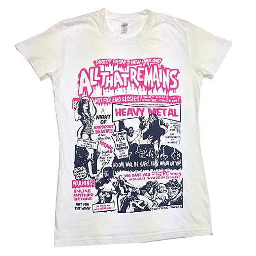 【即納商品】All That Remains / オール・ザット・リメインズ - Horror Poster. レディースTシャツ（Sサイズ）