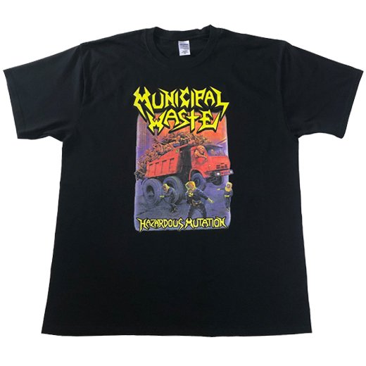【即納商品】Municipal Waste / ミュニシパル・ウェイスト - Hazardous Mutation (Black). Tシャツ（XLサイズ）