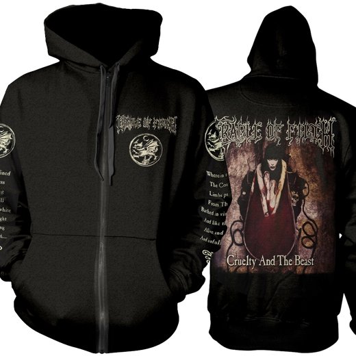 Cradle Of Filth - Cruelty And The Beast ジップアップパーカー 通販 - エクストリームメタルＴシャツ専門店  BLACK-TEETH