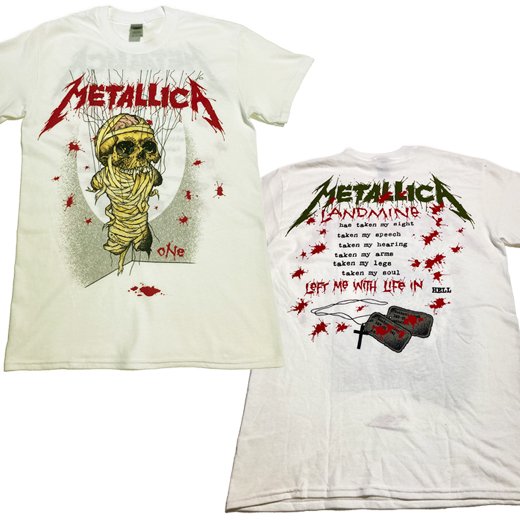 Metallica - One Landmine(White). Tシャツ 通販 - エクストリーム