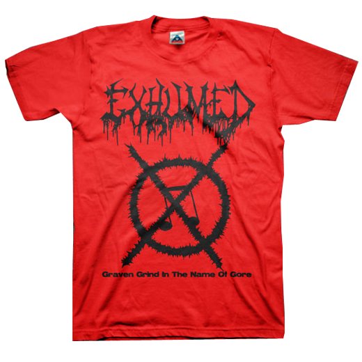 【お取寄せ】Exhumed / イグジュームド - Grind Symbol (Red). Tシャツ