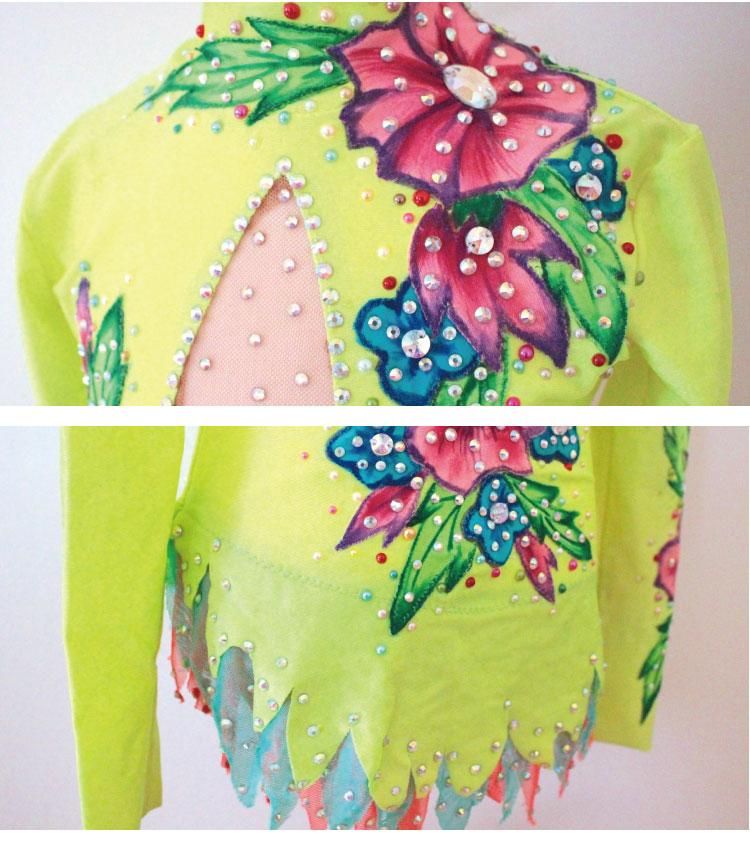 衣装　ダンス　バレエ　バトン　体操 楽天市場】バック肌透け カラフル ダンス服 演出服 新体操 ステージ