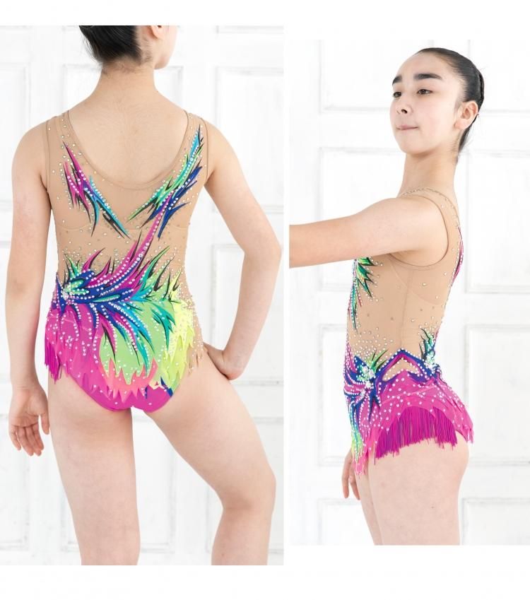 新体操 競技用レオタード スワロフスキー 新体操,輸入,手作りレオタード, ロシア, ジュニア選手権