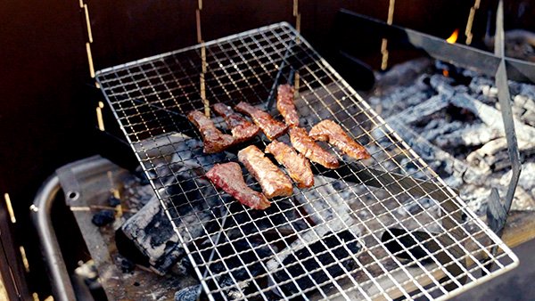 SUSクロスファイヤースタンドは焼き網2段重ね可能