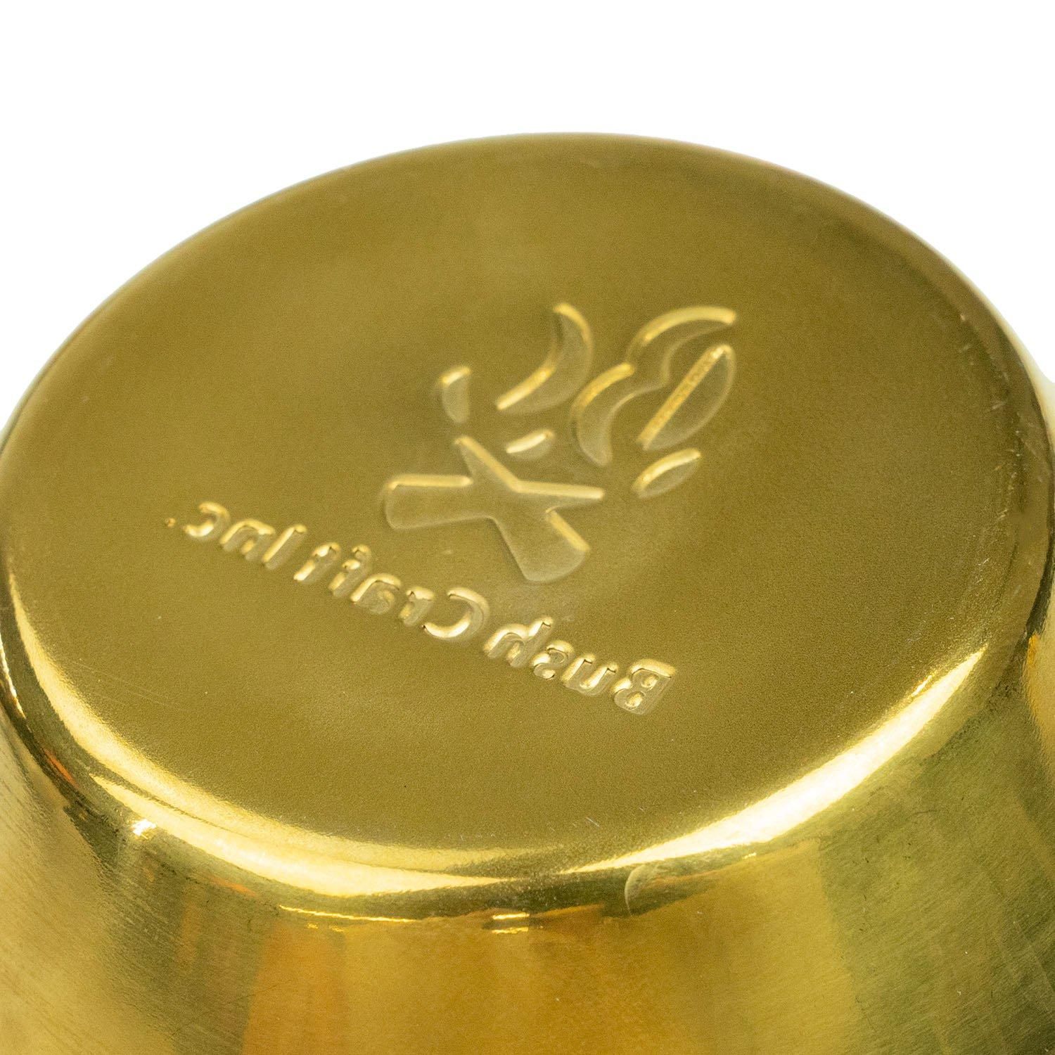 シェラカップ& レザーハンドルカバー ブラス - キャンプ用品 クッカー