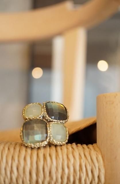 ScaccoCollection Ring (リング)[AN175 OTAG Labradorite/NewJade Freesize