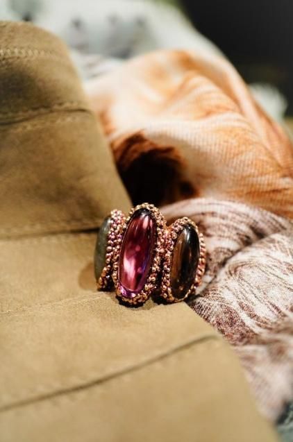 ZEN collection Ring(リング)[AN158 OTVIO Amesist/Smoky.Q/Labradorite オーダー商品