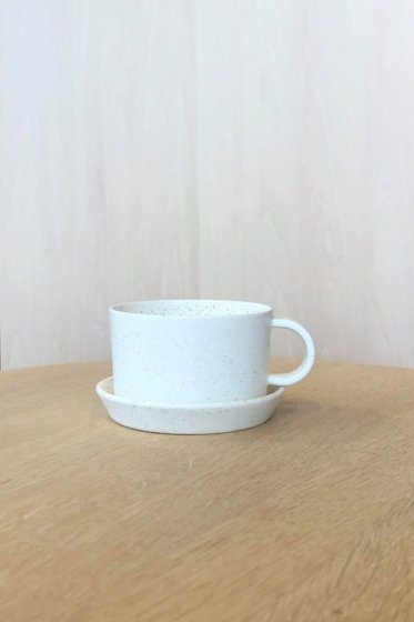 2016/arita Coffee Cup&Saucer(Set) BG/001,005 White Sprinkle