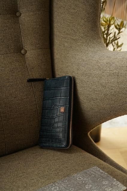 【期間限定販売】JUNYA WARASHINA(ジュンヤ ワラシナ) Wallet(ZIP) Lacina CD01 crocodile BLUE