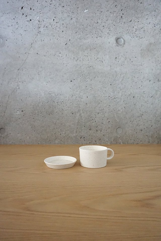 2016/arita Coffee Cup&Saucer(Set) BG/001,005 White Spinkle