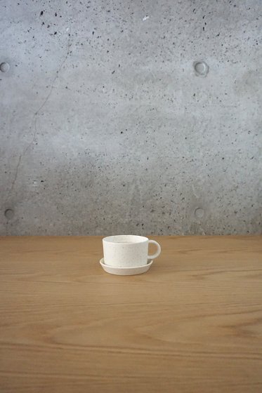 2016/arita Coffee Cup&Saucer(Set) BG/001,005 White Spinkle