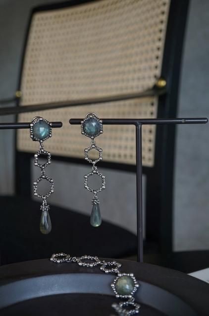 Honey Collection Long Earrings(イヤリング) OR1340 AGBR Labradorite