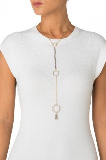 Daniela de Marchi Honey Collection V-LINE Necklace(ネックレス）[CL 5618 OTAG Onix]