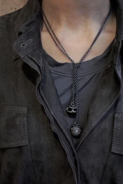 Ghirigori Collection Necklace(ラリエットネックレス)CL5391 AGBR Labradoerite/Smoky.Q