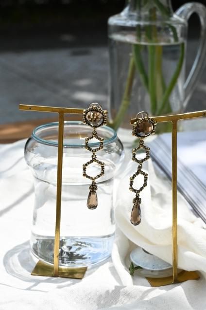 Honey Collection Long Pieces (ピアス) OR1340 OTBR Smoky.Q