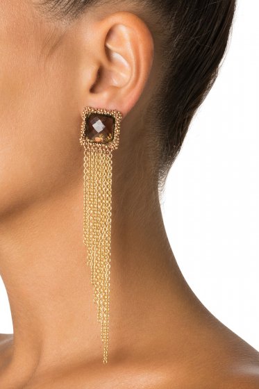 Daniela de Marchi Gatsby Collection Long Earrings (ԥ) OR1361 OTBR Smoky.Q
