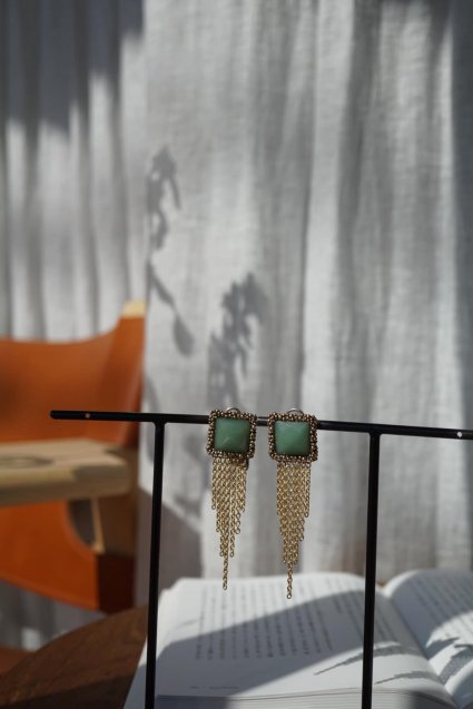 Daniela de Marchi Gatsby Collection Earrings (イヤリング) OR1362  OTBR Avventurina