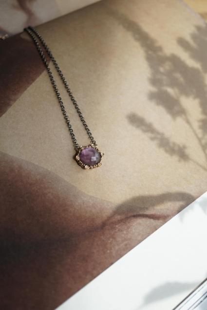 Daniela de Marchi(ダニエラデマルキ)Diamond ChainPendant Necklace w stone (ネックレス)【CL2903 BZBR Amesist】