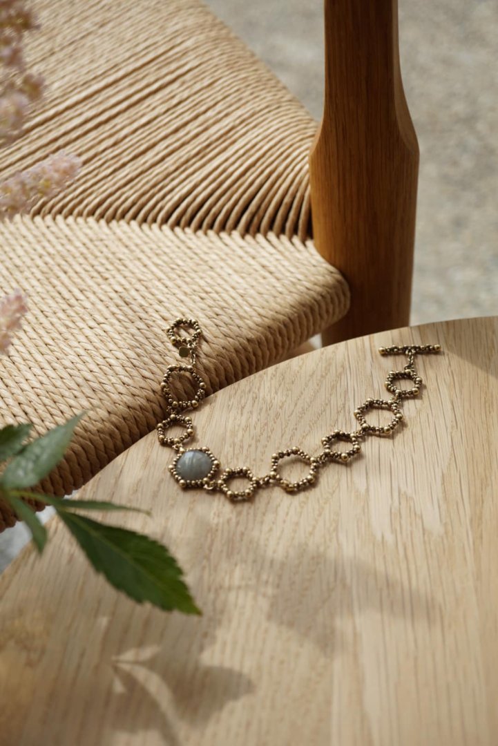 Daniela de MarchiダニエラデマルキHoney Collection Bracelet with Stone(ブレスレット)BR 3112 OTBR Labradorite