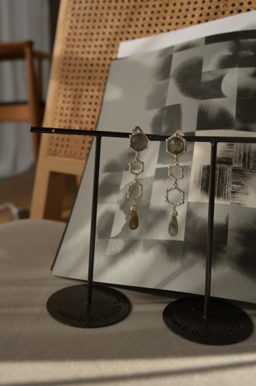 Danielademarchi˥ǥޥ륭Honey Collection Long Earrings() OR1340 ACH(whitesilver)Labradorite 