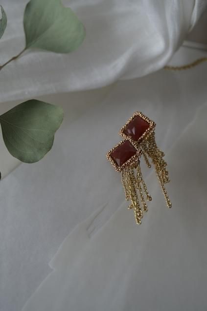 Daniela de Marchi Gatsby Collection Earrings () OR1362 OTRA Corniola