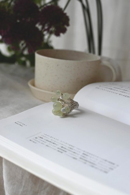 Danieladeamarchiダニエラデマルキ  Cosmo Collection Ring (リング)[AN207 ACH(whitesilver) New jade］Freesize　FEBE