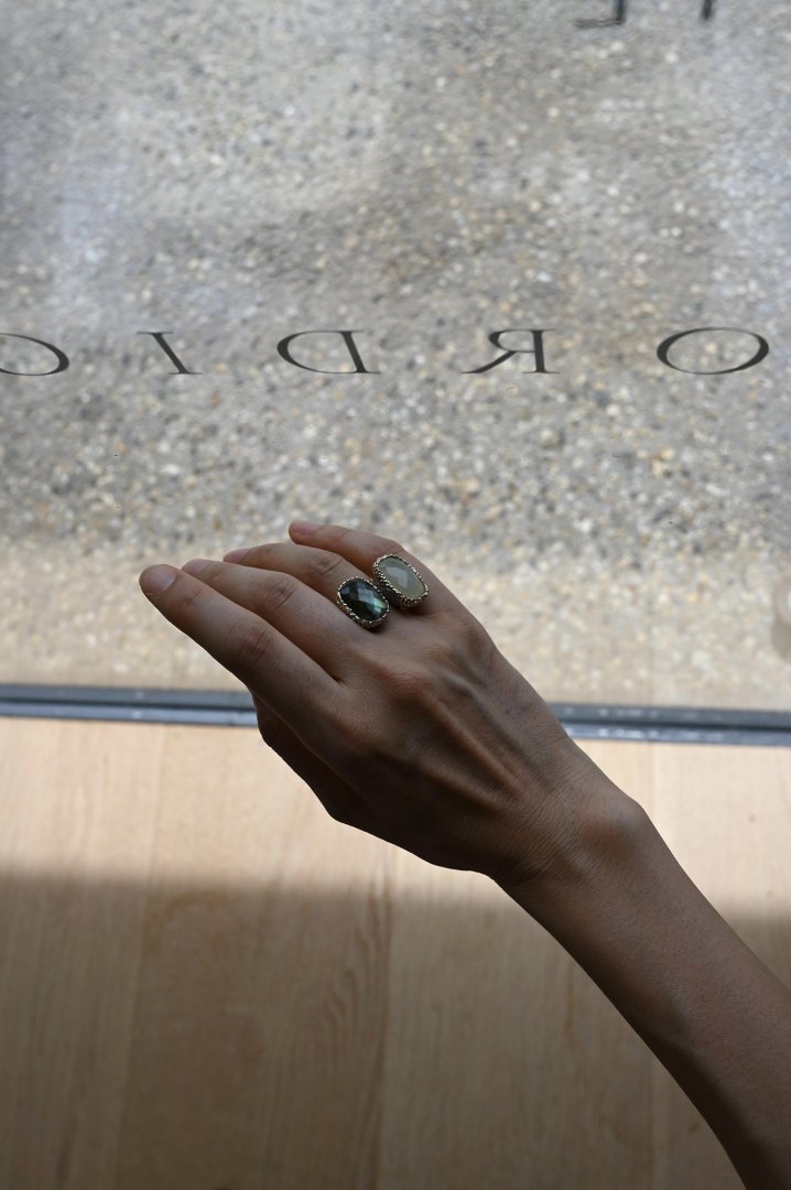 Daniela de Marchi˥ǥޥ륭 Little Seacret (Segreti) Ring ()[AN145 OAG Labradrite /NewJade