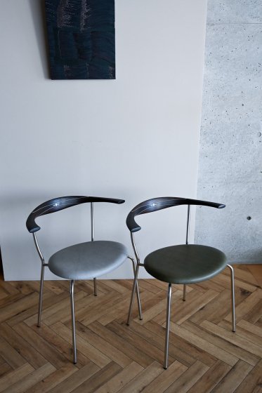 PP mobler Hans J Wegner pp701 arm chair Wenge Clear / Oil  Seat: Vacona Marble