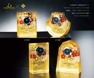 金箔クリスタル時計付きオーナメント JP-LS.100