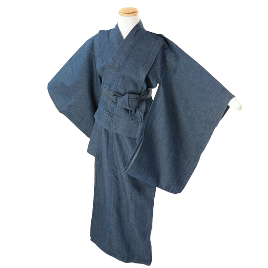 デニム着物・キッズ インディゴ(濃紺) 120・130 - 大正13年創業・田巻屋 オフィシャルオンラインショップ