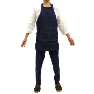 デニム股引 製品洗い加工 男女兼用　黒・紺・青