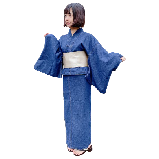 田巻屋企画オリジナル商品】デニム着物二部式 レディース インディゴ
