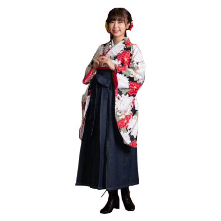 田巻屋企画オリジナル商品】デニム袴 レディース 濃紺 S,M,L - 大正13