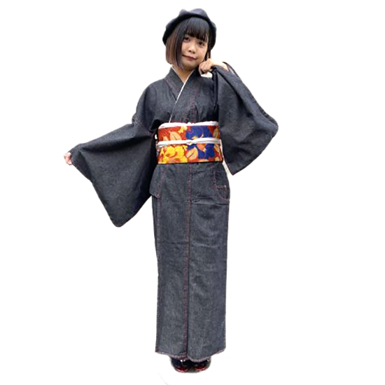 田巻屋企画オリジナル商品】ワンピースみたい!デニム着物対丈(つい