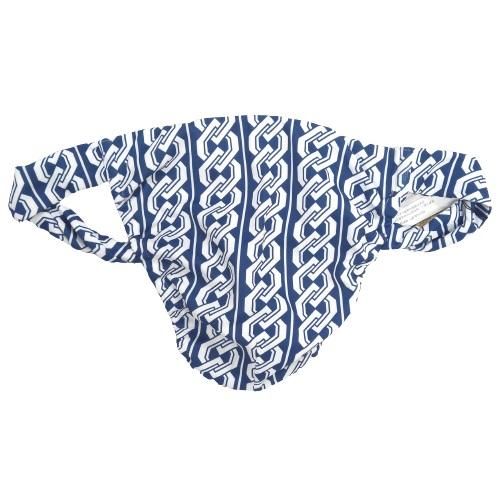 お祭用品】 締め込みパンツ 吉原つなぎ 紺×白 S,M,L,LL - 大正13