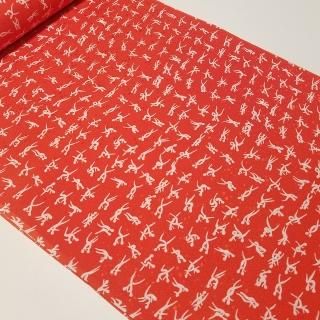 東レ シルック長襦袢地 赤地に白の四十八手<img class='new_mark_img2' src='https://img.shop-pro.jp/img/new/icons48.gif' style='border:none;display:inline;margin:0px;padding:0px;width:auto;' />
