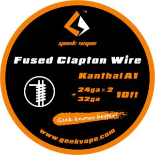 Kanthal A1 Fused Clapton Wire 24ga*2+32ga 10ft
