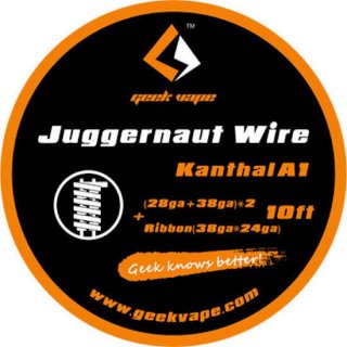 Kanthal A1 Juggernaut Wire (28ga+38ga)*2+Ribbon(38ga*24ga)
