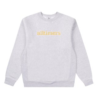 Stamped Embroidered Heavyweight Crew  (Heather Grey)