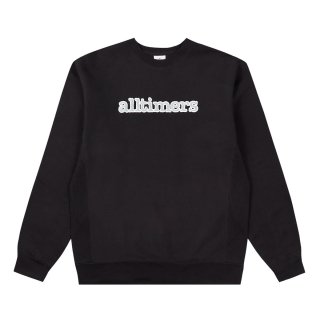 Stamped Embroidered Heavyweight Crew (Black)