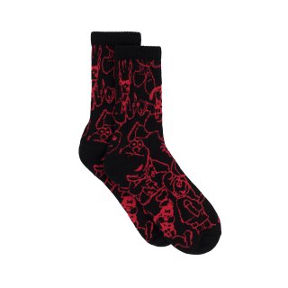 【CLASSIC GRIP】 CONFUSED CHARACTER SOCKS (BLACK)