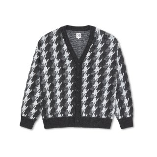 LOUIS CARDIGAN HOUNDSTOOTH (GREY)