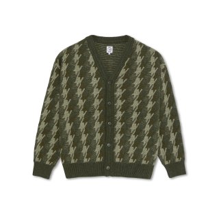 LOUIS CARDIGAN HOUNDSTOOTH (GREEN)