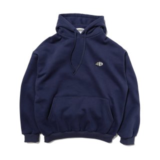 RUBBER LOGO HOODED PULL OVER (PRUSSIAN BLUE)