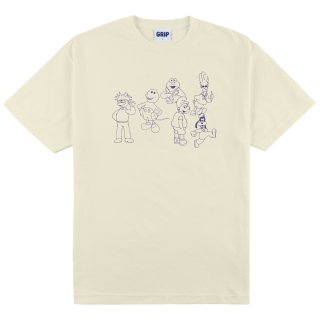 CLASSIC GRIPCONFUSED CHARACTERS T-SHIRT (CREAM)