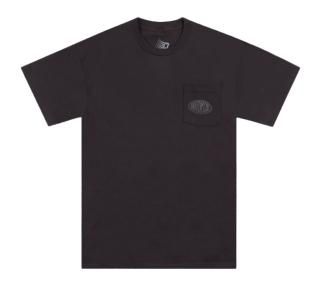 REFLECTIVE OVAL POCKET TEE (BLACK)