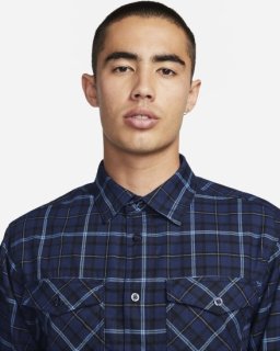 L/S FLANNEL SKATE BUTTON UP SHIRT (FN2568-410)