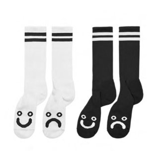 RIBSOCKS 
- HAPPYSAD LONG (WHITE,BLACK)